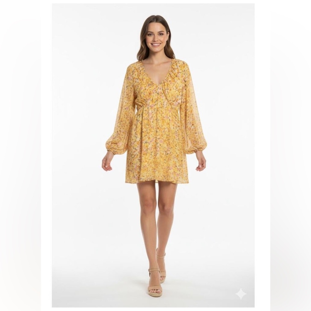 NWT Promesa Floral Long Sleeve Mini Dress